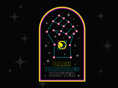 Dark Particles Matter badgedesign dark matter dark particles matter graphic design illustration space space badge space logo weekly warmup
