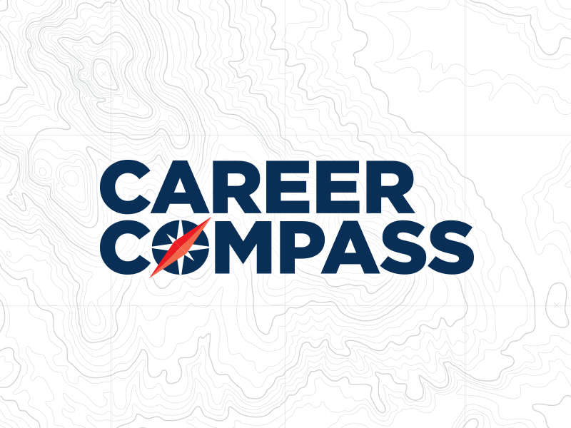Career Compass career compass hr gotham topographic map logo icon accounting internal communications