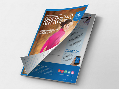 Riverviews - A Hospital Magazine cover health healthcare hospital magazine mockup template