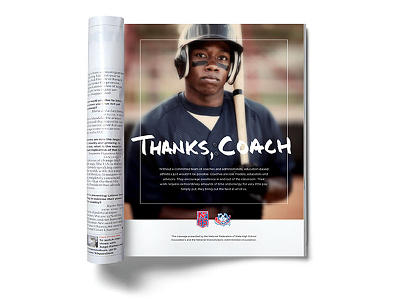 Full-page PSA for High School Sports athletics baseball full page handwriting high school print ad psa public service announcement sports