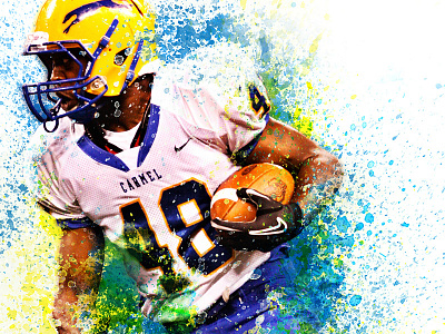 Indiana Football Hero art championship football high school sports indiana photo manipulation photoshop program cover