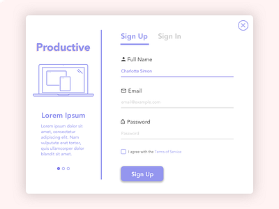 Daily UI :: 001 - Sign Up daily ui dailyui prospect sign up ui ui design user interface ux design web design web form