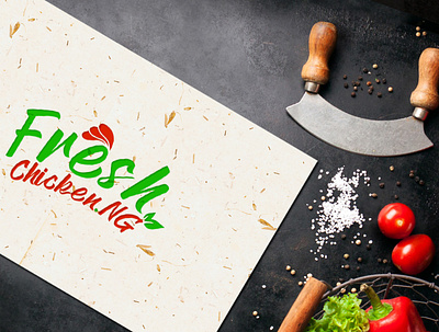 Fresh Food NG chicken fresh logo logotype wordmark