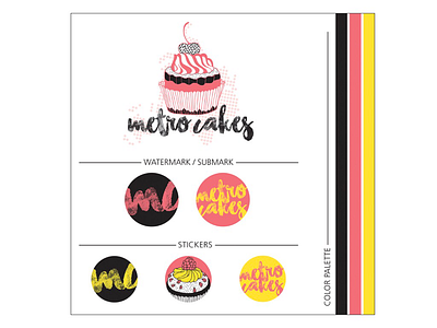 Mini Branding Kit (bakery client). bakery brand identity branding cakes graphic design logo stickers