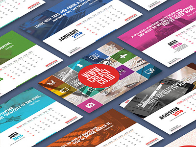 Creasi 2016 desk calendar calendar campany colorful print