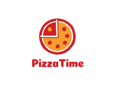 Pizza Time (for sale) branding clock fast food logo fastfood food delivery illustration italian logo piece pizza pizza brand pizza logo pizza logo template pizza piece pizza time pizzeria restaurant