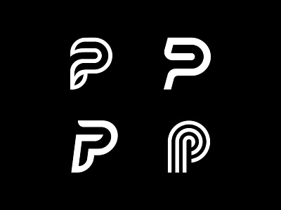 P Monograms (for sale) brand branding corporate identity identity branding logo logo design logodesign p monogram software technology logo
