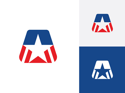 Patriotic Letter A a patriot american a letter letter a letter a logo for sale logo design national patriotic logo proud usa