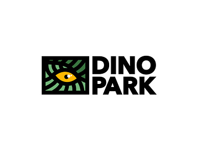 DinoPark | Second Version | Daily Logo Challenge day 35 amusement park dailylogochallenge design dinosaur dinosaurs dinosaurus eye flat illustration logo t rex typography