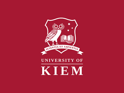 University of KIEM | Daily Logo Challenge day 38 dailylogochallenge flat illustration logo owl owl logo student typography university university logo