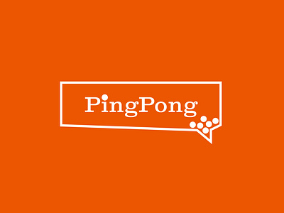 Ping Pong | Messaging App | Daily Logo Challenge Day app app logo dailylogochallenge design flat instant message instant messaging logo messaging messaging app ping pong pingpong typography