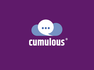 cumulous | cloud messaging service | the daily logo challenge branding design flat icon illustration illustrator logo typography