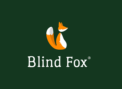 Blind Fox | The Daily Logo Challenge | Wallets for blind people branding design flat green illustration illustrator logo retro typography vector