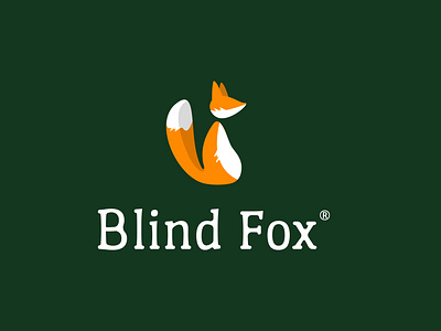 Blind Fox | The Daily Logo Challenge | Wallets for blind people branding design flat green illustration illustrator logo retro typography vector