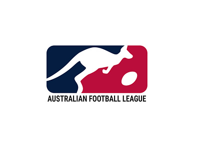 Australian Football League | The Daily Logo Challenge Day 19 baseball branding design flat illustration illustrator logo sports typography