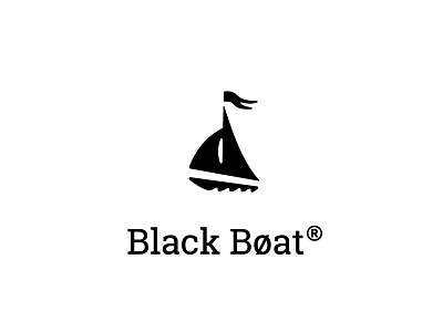 BlackBoat | Clothing Brand | Daily Logo Challenge Day 23 black boat branding clothing clothing brand dailylogochallenge flat hipster logo sailboat sailing typography