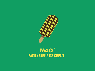 MoO Ice Cream | Daily Logo Challenge | Day 27 branding cow dailylogochallenge design flat ice cream icecream illustration logo moo typography