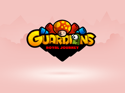 Logo for Haypi Guardians game illustration logo mushroom