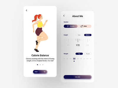 Calorie Calculator UI Design Concept