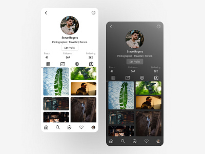 Instagram Profile Redesign UI Concept