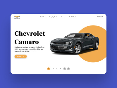 Chevrolet's Website Concept Landing Page app branding car dailyui home home page landing page minimal ui ui design ux web web design webdesign website website design