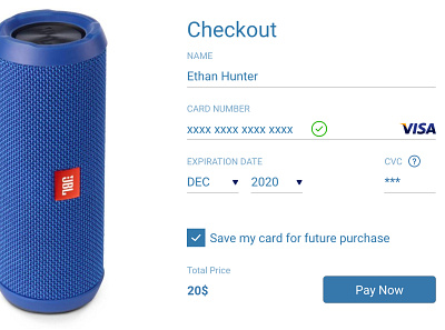 Card Checkout design ui ux