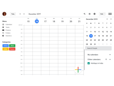 Day 38 - Calendar calendar clean color colour dailyui date design designer google google design materialdesign meeting minimal minimalistic ui ux website