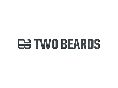 Two Beards Wordmark branding icon logo mark typography