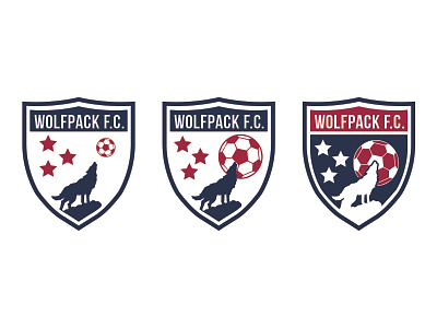 Wolfpack FC Crest Concepts crest logo shield soccer team logo wolf