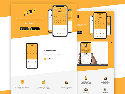 The Victory App Landing Page