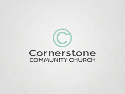 Cornerstone Community Church Logo Concept 2 c church church logo circle community cornerstone icon logo mark teal