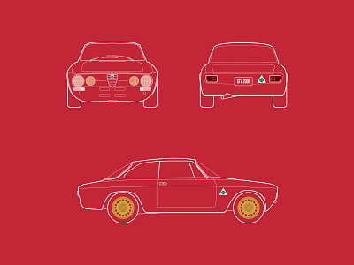 Alfa Romeo GTV 2000 alfaromeo auto automobile automotive cars illustration illustrator italy vector vectorart