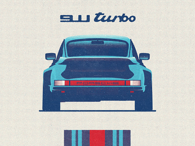 911 Turbo 911 auto car halftone illustration illustrator screenprint turbo vector