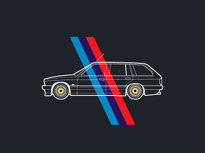 BMW E30 Wagon bmw car cars e30 illustration illustrator