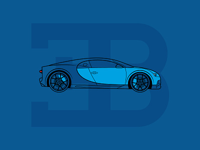 Bugatti Chiron automotive bugatti car cars chiron illustration illustrator
