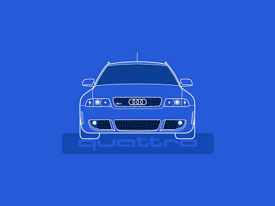 RS 4 Avant B5 audi auto automotive car illustration illustrator rs4