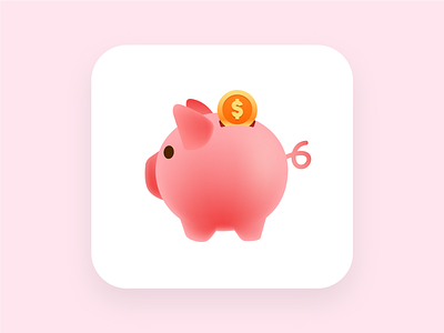 Piggy bank icon artwork dribble icon iconapp illustration illustrator illustrator art logo piggy piggy bank saving saving money