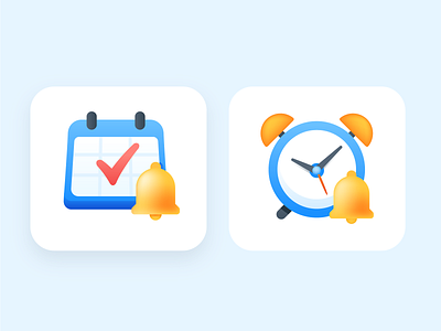 Reminder icon alarm art artist bell calendar clock design digital dribble icon illustration illustrator illustrator art logo notification reminder ui watch