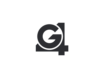G4 Logo 4 abstract black brand branding brandmark clean design g letter g4 icon logo mark minimal monogram number simple symbol typogaphy vector