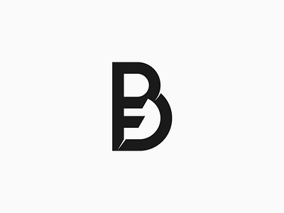 BF Logo b letter b logo bf logo black brand branding creative design f letter f logo icon illustrator logo mark minimal monogram negative space simple symbol vector