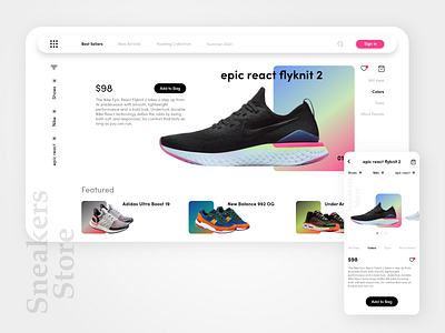 Sneakers Store: e-commerce concept e comerce e commerce design e commerce shop ecommerce design sneakers