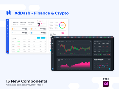 XdDash - Finance & Crypto crypto ui dashboad dashboard kit dashboard ui finance ui ui kit xd ui kit