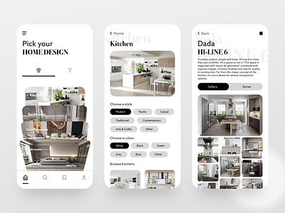 Pick your HOME DESIGN App design furniture graphic design home des interior design mobile app ui