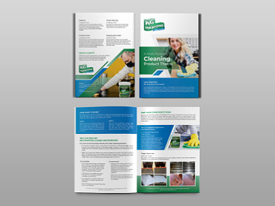 Cleaning Product Brochure Design annual report bifold branding brochure company profile design graphic design illustration logo