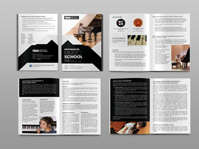 Music School Brochure print and presentation format google ads or web banner