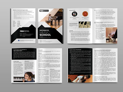 Music School Brochure print and presentation format
