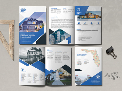 Real estate and corporate flyer and brochure - brochure design google ads or web banner