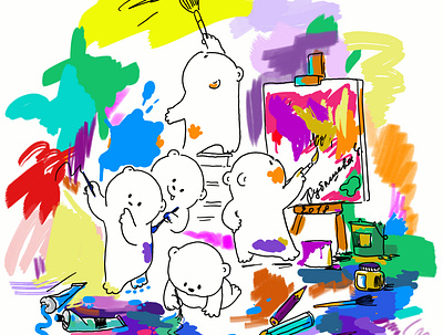 Painting! colors draw drawing hamster multicolor painting
