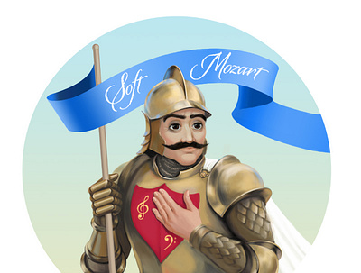 Knight character color drawing graphic design hero photoshop