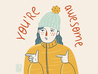 A - awesome art flat girl illustration procreate thestyleclassillustration wellbeing